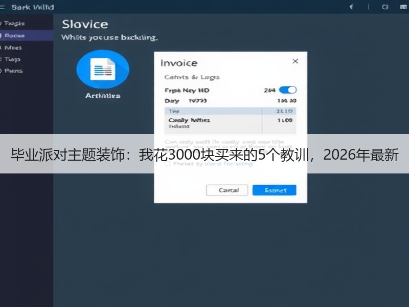 毕业派对主题装饰：我花3000块买来的5个教训，2026年最新