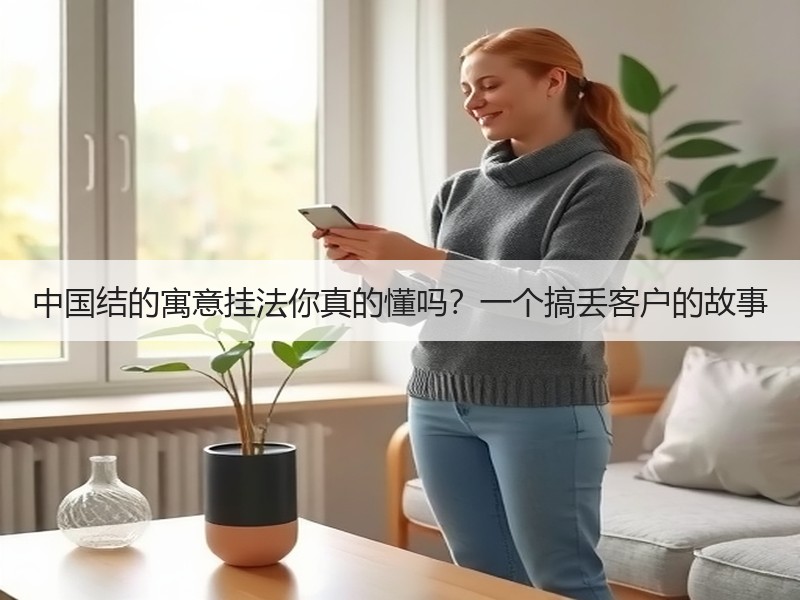 中国结的寓意挂法你真的懂吗？一个搞丢客户的故事